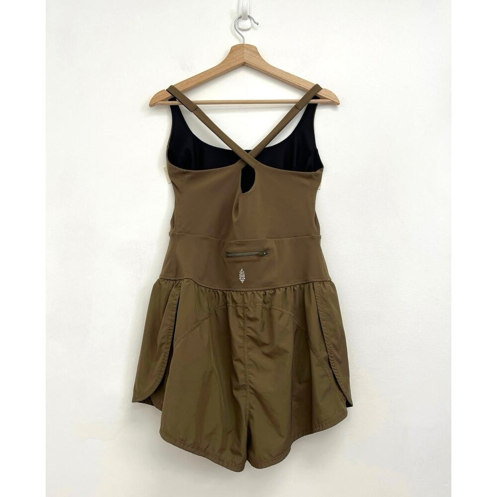 FP Movement Righteous Runsie Running Workout Cut Out Romper Tea Leaves - Large - Picture 4 of 16